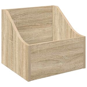 vidaXL Scatola per dischi LP Rovere Sonoma 37 x 33 x 32 cm