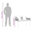 vidaXL Panchina da esterno Nero 117 x 54 x 74.5 cm polyrattan