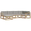 vidaXL Set di divani da esterno 5 pcs Bianco e Grigio Chiaro