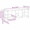 vidaXL Libreria Grigio Sonoma 102 x 32 x 40,5 cm Legno multistrato