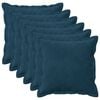 vidaXL Federa 6 pcs HOUTEN Blu 35 x 35 cm Velluto