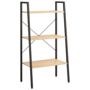vidaXL Scaffale Autoportante 3 Ripiani Marrone Chiaro Nero 56x35x108cm