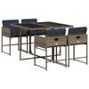 vidaXL Set da pranzo da giardino da 5 pz con Cuscini Grigio