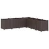 vidaXL Fioriera da Giardino Marrone 160x160x53 cm in PP