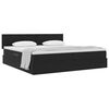 vidaXL Letto con Contenitore con materasso Nero 200 x 200 cm Velluto