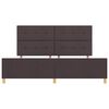 vidaXL Struttura del letto Marrone scuro 200 x 200 cm Tessuto