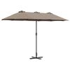 vidaXL Ombrello da giardino Talpa 370 x 197 x 239 cm