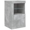 vidaXL Credenza con Luci LED Grigio Cemento 163x37x67 cm