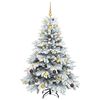 vidaXL Albero di Natale artificiale con 150 LED Bianco 150 cm PE e PVC