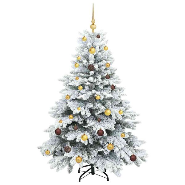 vidaXL Albero di Natale artificiale con 150 LED Bianco 150 cm PE e PVC