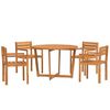 vidaXL Set da pranzo da giardino da 5 pz in Legno Massello di Acacia