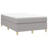 vidaXL Giroletto a Molle con Materasso Grigio Chiaro 120x190cm Tessuto