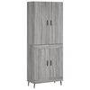 vidaXL Credenza Grigio Sonoma 69,5x34x180 cm in Legno Multistrato