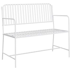 vidaXL Panchina da giardino 2 -Seater 103,5 x 51,5 x 90 cm Acciaio