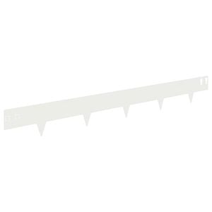 vidaXL Bordura per Prato 10 pz 100 x 12 cm Acciaio Bianco