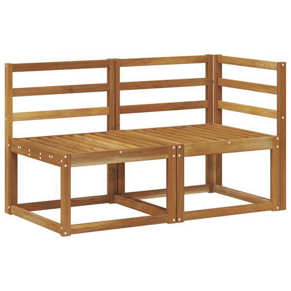 vidaXL Divano modulare da esterno e angolare 2 Pezzo Naturale