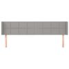 vidaXL Testiera ad Orecchio Grigio Chiaro 183x16x78/88 cm in Tessuto