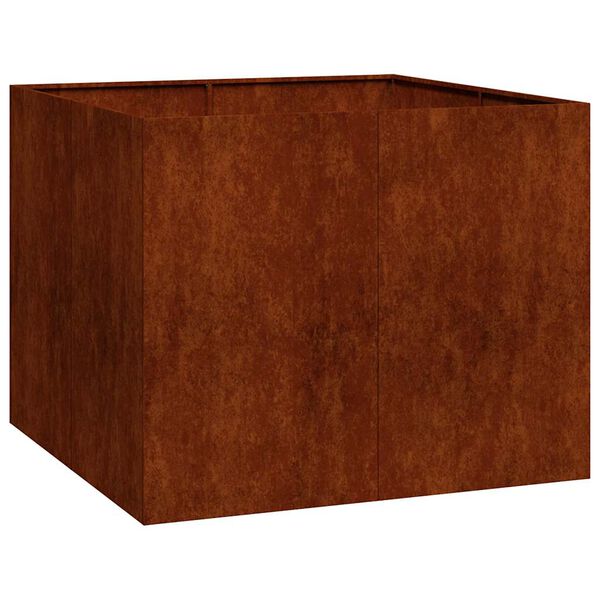 vidaXL Fioriera Arrugginita 100x100x80 cm in Acciaio Corten