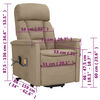 vidaXL Poltrona Alzapersona Massaggio Grigio Chiaro Tessuto Microfibra
