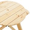 vidaXL Tavolo Picnic per 4 Bambini con Ombrellone Rotondo Legno Abete