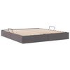 vidaXL Letto con Contenitore Grigio 180 x 200 cm Pelle sintetica