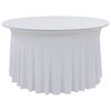 vidaXL Copertura Elastica per Tavolo con Gonna 2 pz 150x74 cm Bianco