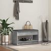 vidaXL Panca per ingresso con cuscino Grigio Cemento 83 x 38 x 45 cm