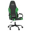 vidaXL Sedia da Gaming Massaggiante Nero e Verde in Similpelle