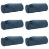 vidaXL Coperte da Pile 6 pcs Blu navy 170 x 130 cm Panno