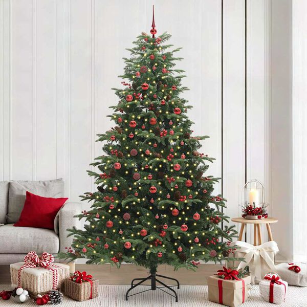 vidaXL Albero di Natale artificiale con 300 LED Verde 240 cm