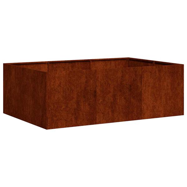 vidaXL Fioriera Arrugginita 120x80x40 cm in Acciaio Corten
