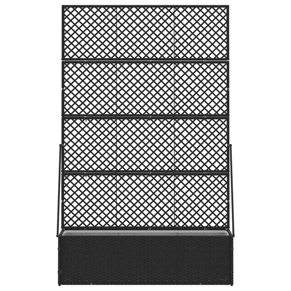 vidaXL Vaso da giardino Nero 105 x 30 x 170 cm Metallo