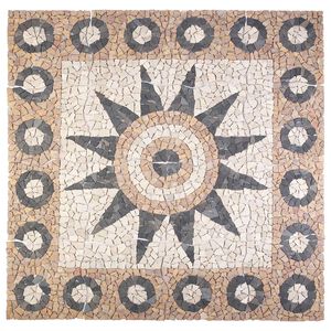 vidaXL Piastrelle in mosaico con motivo a fiore Multicolore