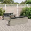 vidaXL Set Divano da Giardino 8 pcs Grigio chiaro polyrattan