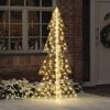 vidaXL Albero di Natale con 240 LED Bianco caldo 180 cm PET