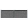 vidaXL Pannello di Recinzione 2 pcs WPC e Alluminio Grigio