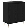 vidaXL Credenza Rovere Nero 60 x 35 x 70 cm Legno ingegnerizzato