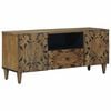 vidaXL Mobile TV Marrone 105 x 33,5 x 46 cm Legno di mango massello