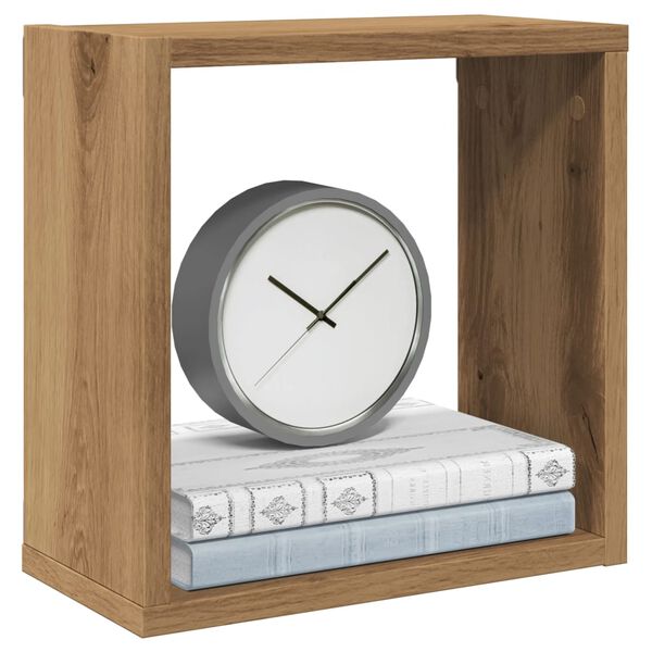 vidaXL Mensole Parete a Cubo 4 pz Artigianale 30x15x30 cm Truciolato