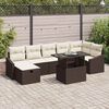 vidaXL Set Divano da Giardino 8 pcs Marrone polyrattan