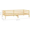 vidaXL Divano Letto con Materasso 90x200 cm Legno Massello di Pino