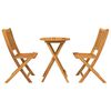 vidaXL Set Bistro da Giardino 3 pcs Marrone legno massello di acacia