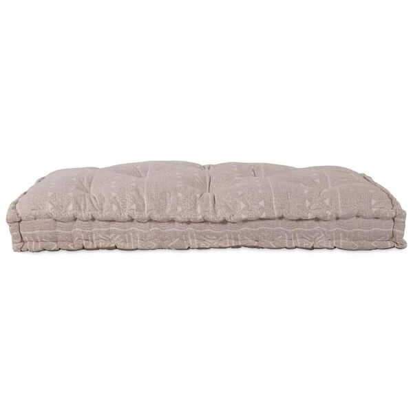 vidaXL Cuscino per Divano Marrone Chiaro 120 x 80 x 12 cm Tessuto