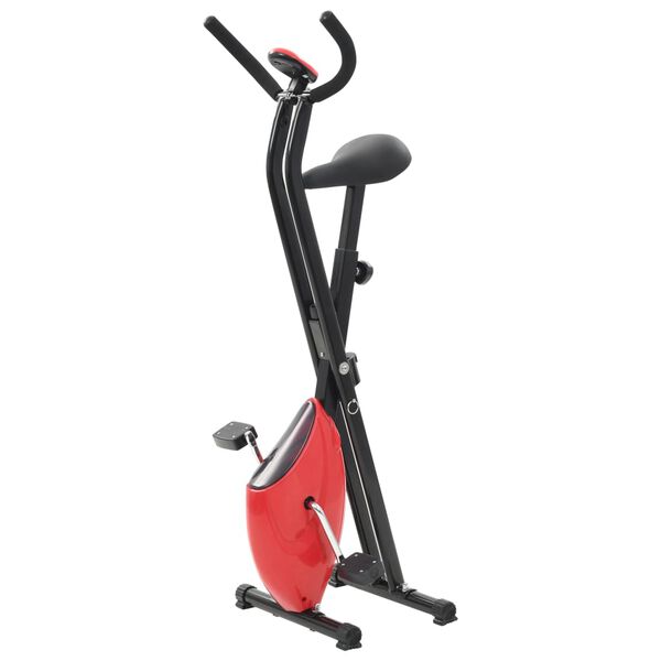 vidaXL Cyclette X-Bike con Cinghia di Resistenza Rossa