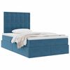 vidaXL Letto con contenitore e materasso Blu Scuro 120 x 200 cm