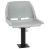 vidaXL Set Sedile Barca Pieghevole 2pz Senza Cuscino Grigio 48x51x41cm