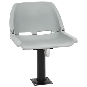vidaXL Set Sedile Barca Pieghevole 2pz Senza Cuscino Grigio 48x51x41cm