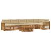 vidaXL Set di divani da esterno con cuscino 7 pcs Naturale e Beige