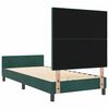 vidaXL Letto a molle con testiera Verde Scuro 80 x 200 cm Velluto