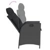 vidaXL Set da Pranzo da Giardino 5 pz Nero con Cuscini in Polyrattan